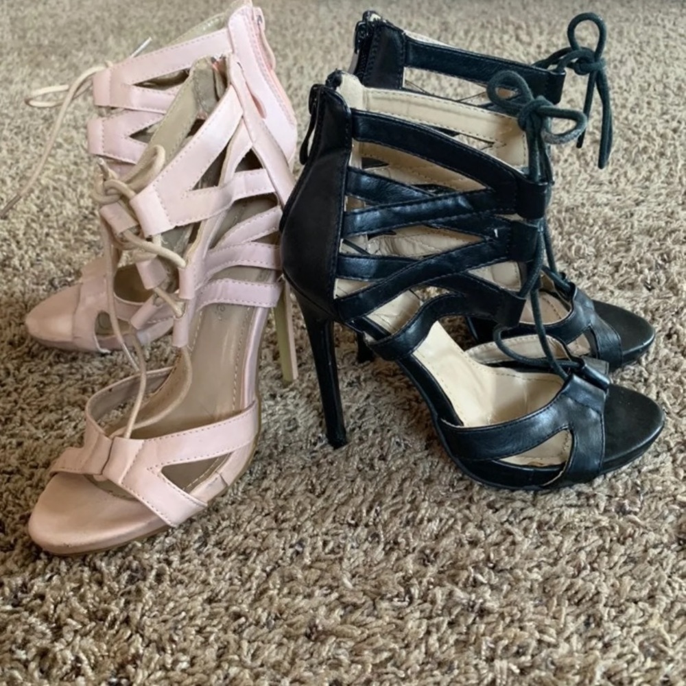 Blush Pink and Black Heel Bundle